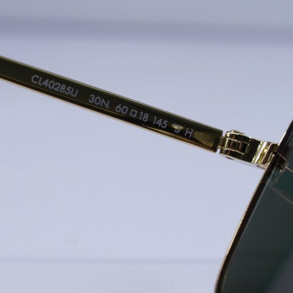 Celine CL40285U RHINESTONE TRIOMPHE 30N Sunglasses Gold Rectangle Frame - Picture 8 of 10